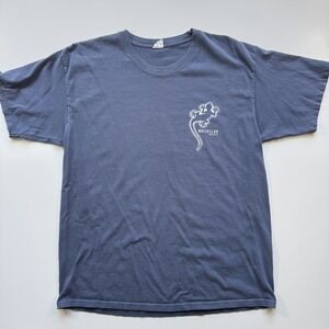 Mazatlan Mexico Gecko Short Sleeve Crew Neck T-Shirt Large Blue Double Sided‎